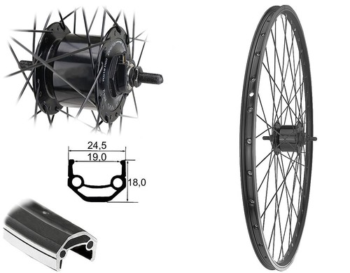 Vorderrad mit nabendynamo - vorderrad, 28"